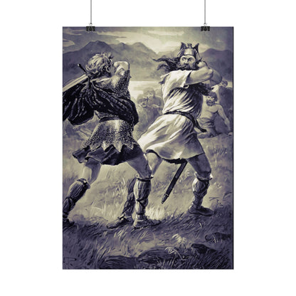 Viking Battle Illustration Print #2 (Rolled Poster ~16" x 24")